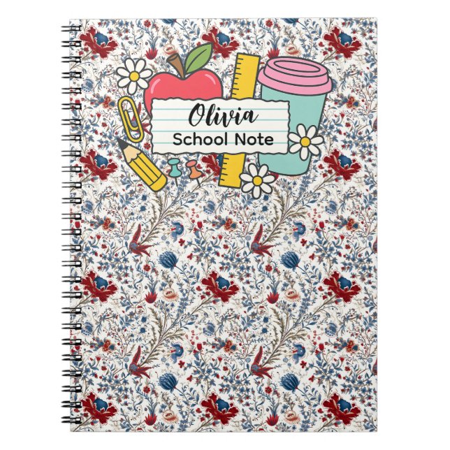 Carnet meadow floral Back to School Supplies Teachers  (Devant)