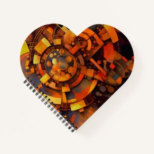 Carnet Mécanisme Solaire Steampunk Abstrait