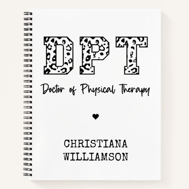 Carnet Médecin DPT de physiothérapie (Devant)