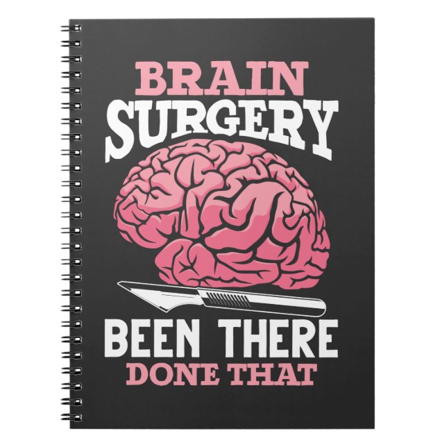 Carnet Médecin Hilarious Chirurgie Cerveau Dit (Devant)