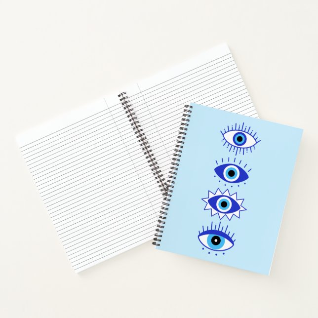 Carnet Méditation de l'énergie du mal bleu Hamsa Mystical (Intérieur)