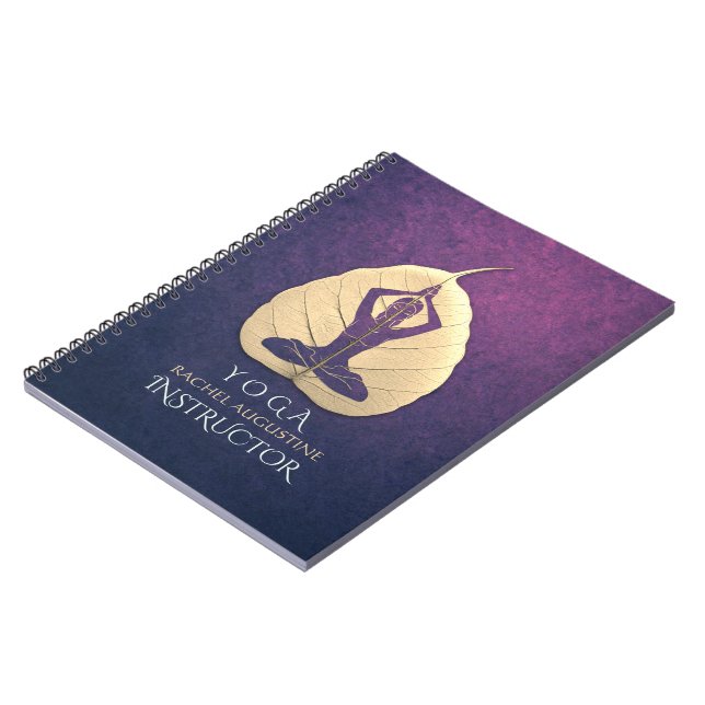 Carnet Méditation de l'instructeur YOGA Pose Bodhi Leaf C (Côté gauche)