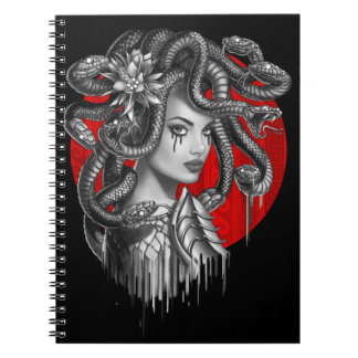 Carnet MEDUSA - Tatouage de la tête de serpent du mythe g