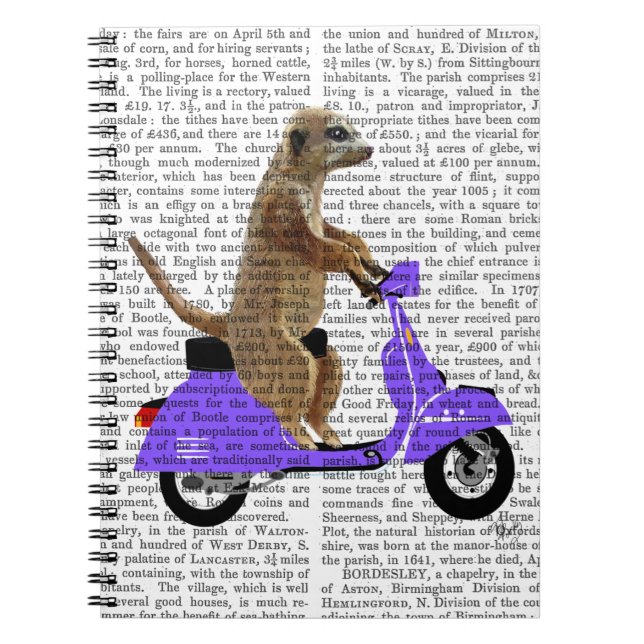 Carnet Meerkat sur Lilac Moped (Devant)