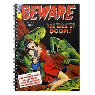 Carnet Méfiez-vous Vintage Horreur Comics Green Swamp Cré