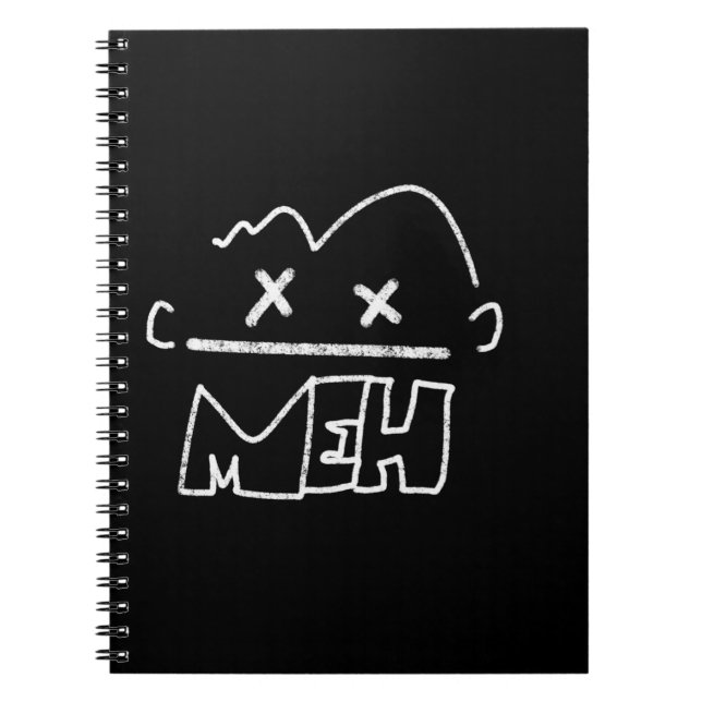 Carnet meh drôle visage émoji (Devant)