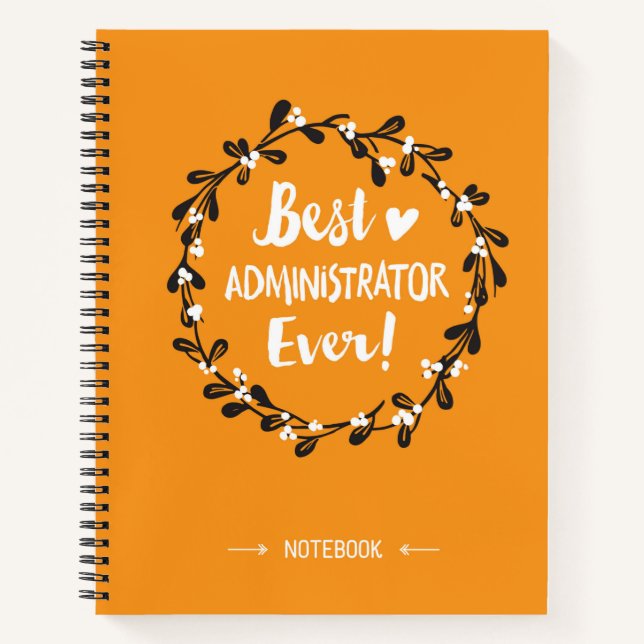 Carnet Meilleur administrateur jamais (Devant)