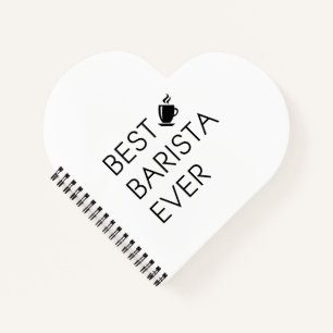 Carnet Meilleur barista jamais. Don Barista. Cadeau amour
