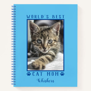 Carnet Meilleur Chat Mondial Maman Empreintes de pattes A