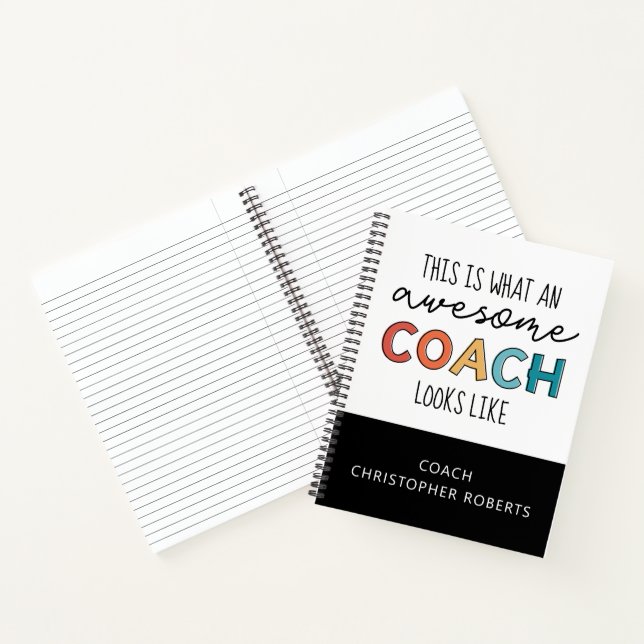 Carnet Meilleur Entraîneur Personnalisé | Cadeaux de cars (Intérieur)