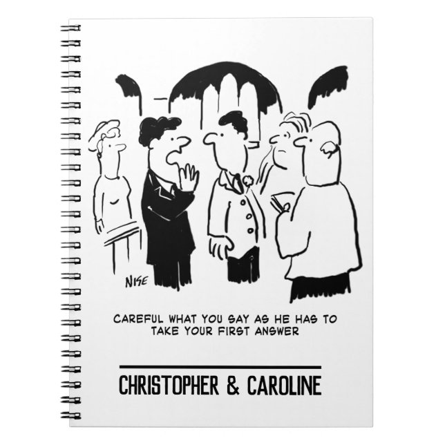 Carnet Meilleur homme Avertissement à la mariée (Devant)