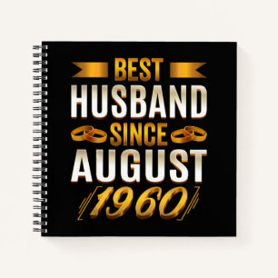 Carnet Meilleur Mari depuis Août Funny 60e Anniversaire