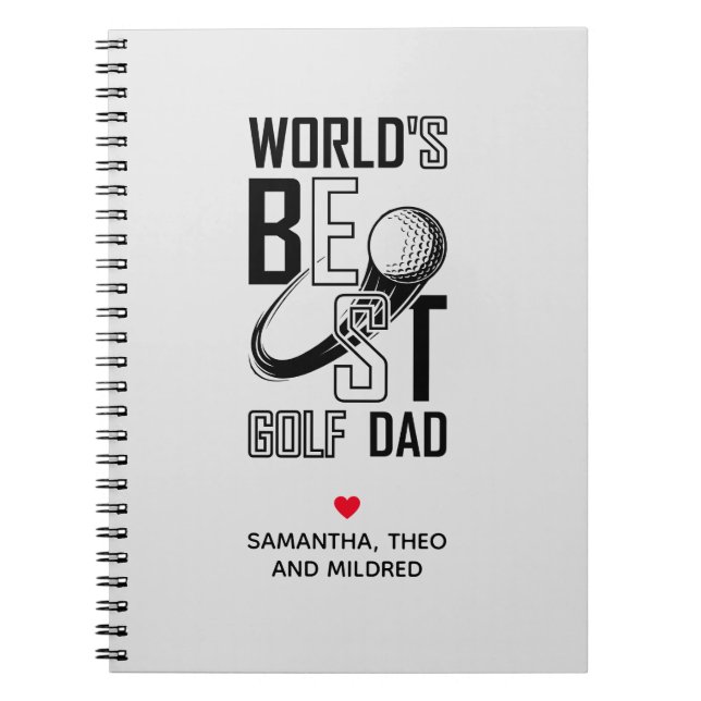 Carnet Meilleur papa de golf au monde - Drôle et pensant  (Devant)