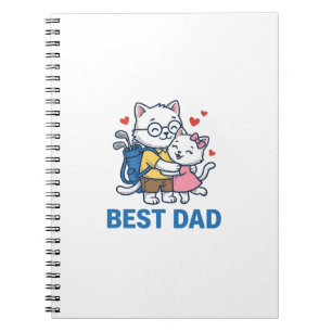 Carnet Meilleur Papa Golf Chat Câlin Mignon Design Vector