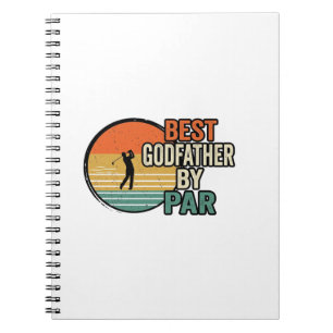 Carnet Meilleur Parrain par Par Vintage Golf Vector Desig