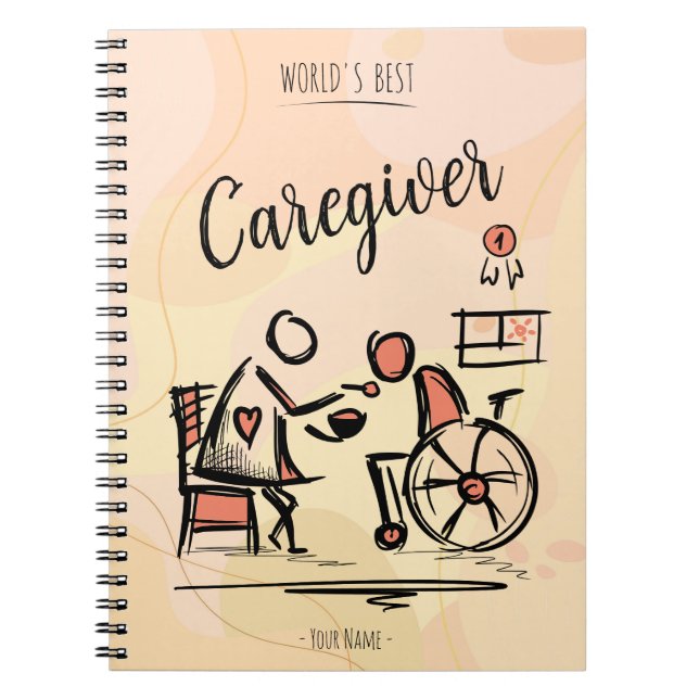 Carnet Meilleur professionnel et personne en fauteuil rou (Devant)