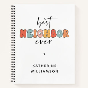Carnet Meilleur Voisin Retro Personnalisé Jamais mignon