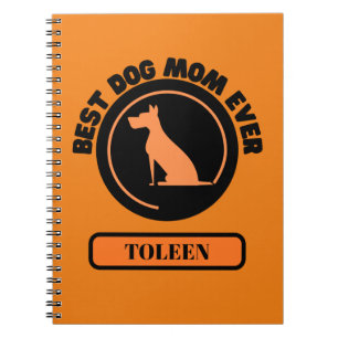 Carnet Meilleure maman de chien jamais personnalisée