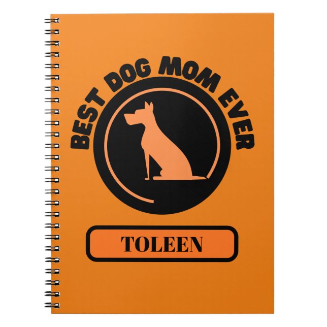 Carnet Meilleure maman de chien jamais personnalisée (Devant)