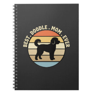 Carnet Meilleure maman Doodle Rétro Chien