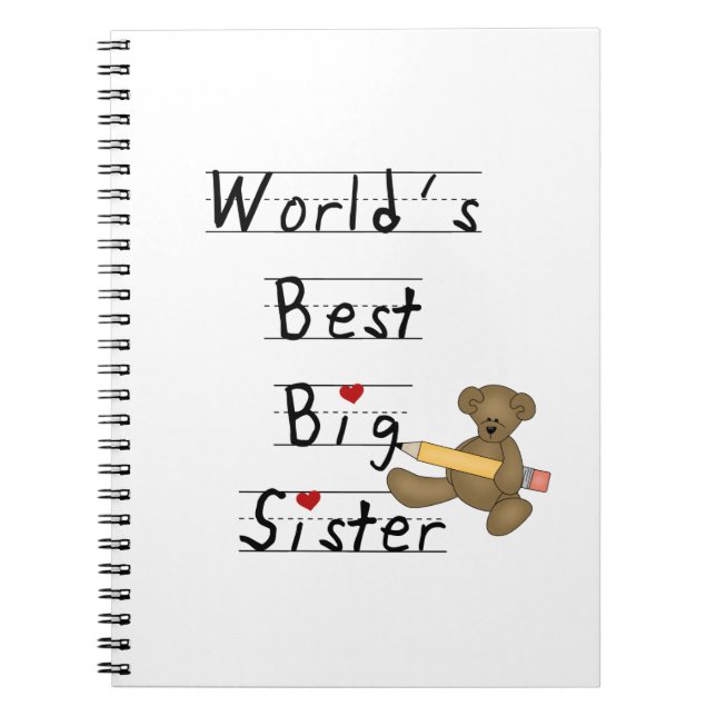 Carnet Meilleurs cadeaux aux grandes soeurs du monde (Devant)