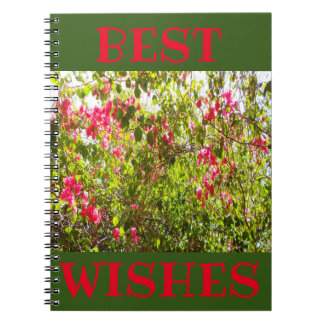 Carnet Meilleurs voeux vert frontière nature fleurs d'ima
