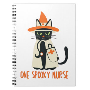 Carnet Mélange parfait d'Halloween - Un chat infirmière S