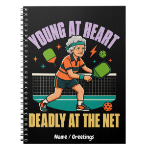 Carnet Mémé pickleball drôle, jeune de cœur, filet mortel