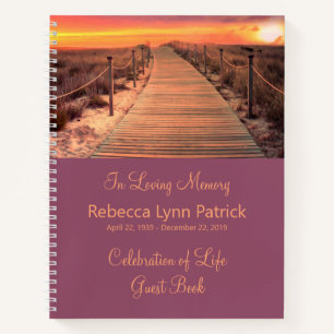 Carnet Memorial Service Invité Réservez Boardwalk Beach S