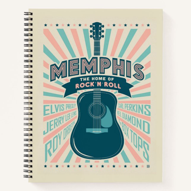 Carnet Memphis, TN : Série de guitares | Rock-N-Roll (Devant)