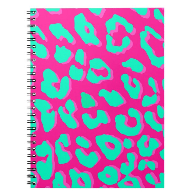 Carnet Mention rose Empreinte de léopard (Devant)