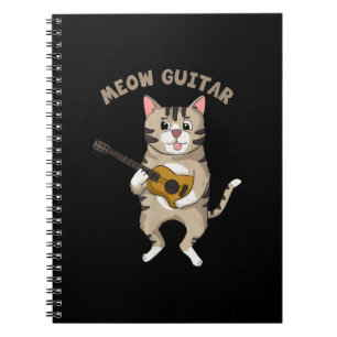 Carnet Meow guitar cute Cat playing Guitar Funny Kitties