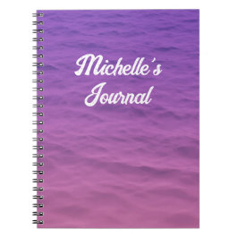 Carnet Mer rose et violet personnalisé