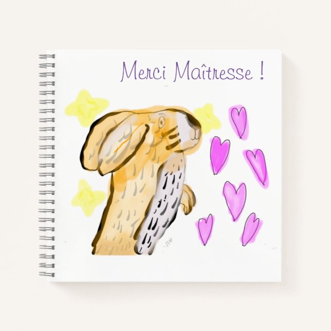 Carnet merci Maîtresse ! Notizbuch (Vorderseite)