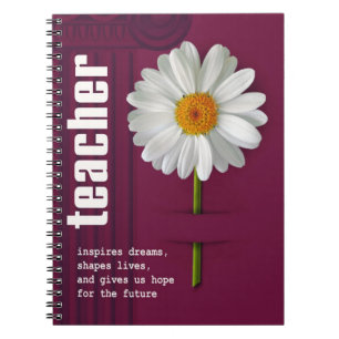 Carnet Merci, professeur. Daisy Gift