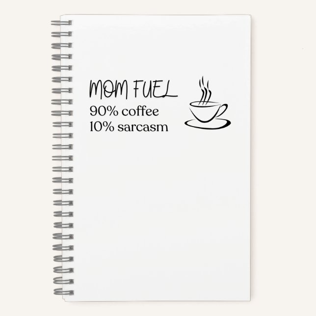 Carnet Mère Citation Silhouette Café Carburant (Recto)
