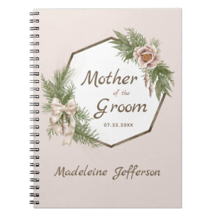 Carnet Mère de la chambre à fleurs rose pâle