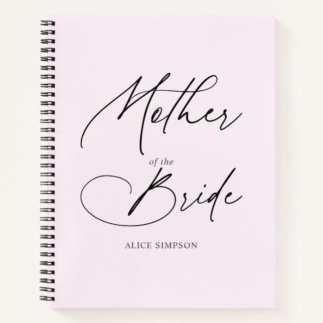 Carnet Mère de la mariée Chic Script (Devant)