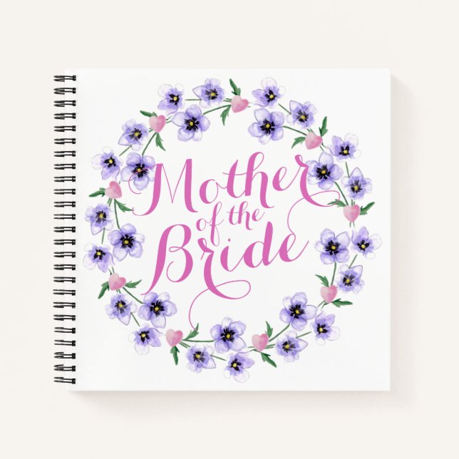 Carnet Mère de la mariée Mariage floral (Devant)