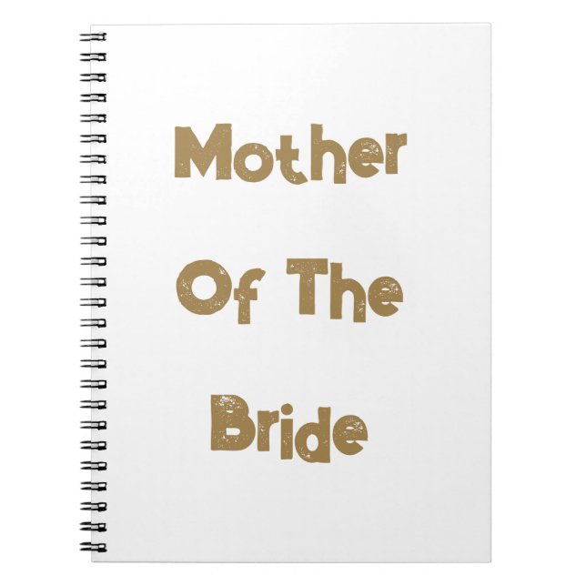 Carnet Mère De La Mariée Mariage Gold White Cadeau Favor (Devant)