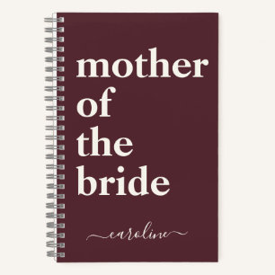 Carnet Mère de mariée minimaliste moderne personnalisé Bo