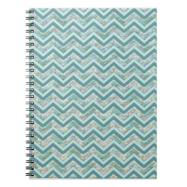 Carnet Mère de Pearl Turquoise ZigZag (Devant)
