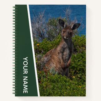Carnet Mère kangourou en Australie, vert personnalisé