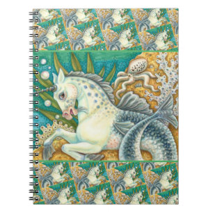 CARNET MERHORSE & OCTOPUS BLANC, CHEVAL UNICORN IMAGINAIR