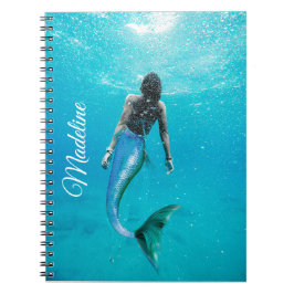 Carnet Mermaid Bleu Océan Été Moderne Chic