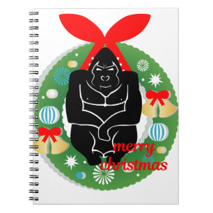 Carnet merry christmas gorilla