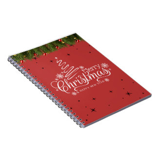 Carnet Merry Christmas & New Year Spiral Photo Notebook