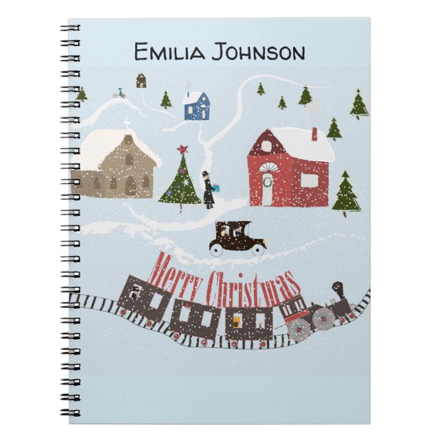 Carnet Merry Christmas , rétro (Devant)