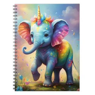 Carnet Merveilles radieuses : L'éléphant bébé licorne arc