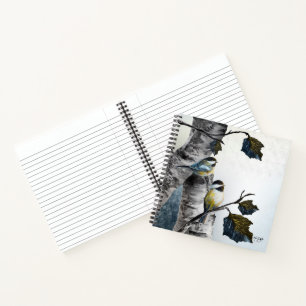 Carnet "Mésanges" [modèle 2] Tailles multiples